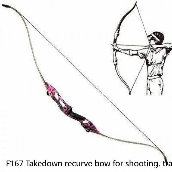 F167 Takedown recurve bow for shooting, training bow, bogens