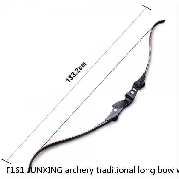 F161 JUNXING archery traditional long bow with ILF fiberglass limbs china wholesale