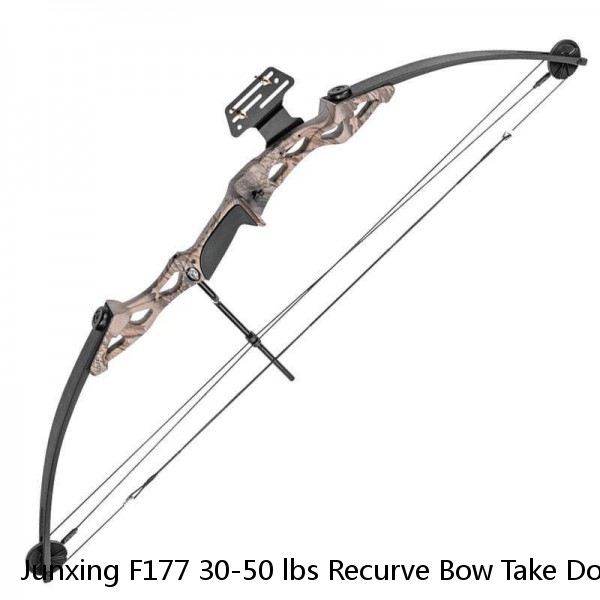Junxing F177 30-50 lbs Recurve Bow Take Down Aluminum Alloy Bow for Outdoor Archery Shooting and Hunting
