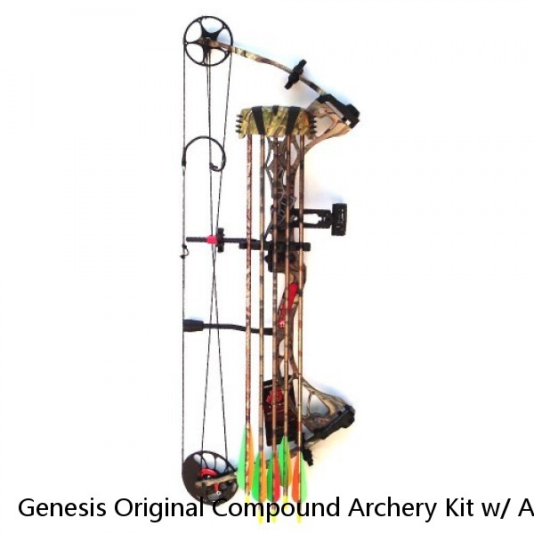 Genesis Original Compound Archery Kit w/ Arrows, Bow, Quiver, Right Hand, Black 