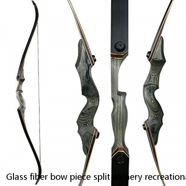 Glass fiber bow piece split archery recreational traditional takedown recurve bow for sale