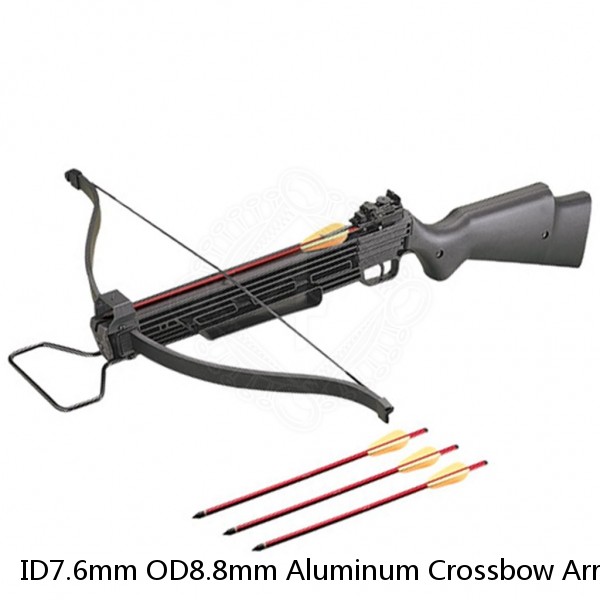 ID7.6mm OD8.8mm Aluminum Crossbow Arrow Bolt Insert Hunting Shooting Arrows Screw Points Broadhead